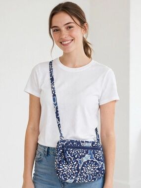 🆕 Vera Bradley Blue & White Quilted Crossbody Bag